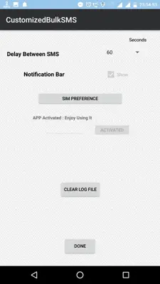 CustomizedBulkSMS android App screenshot 1